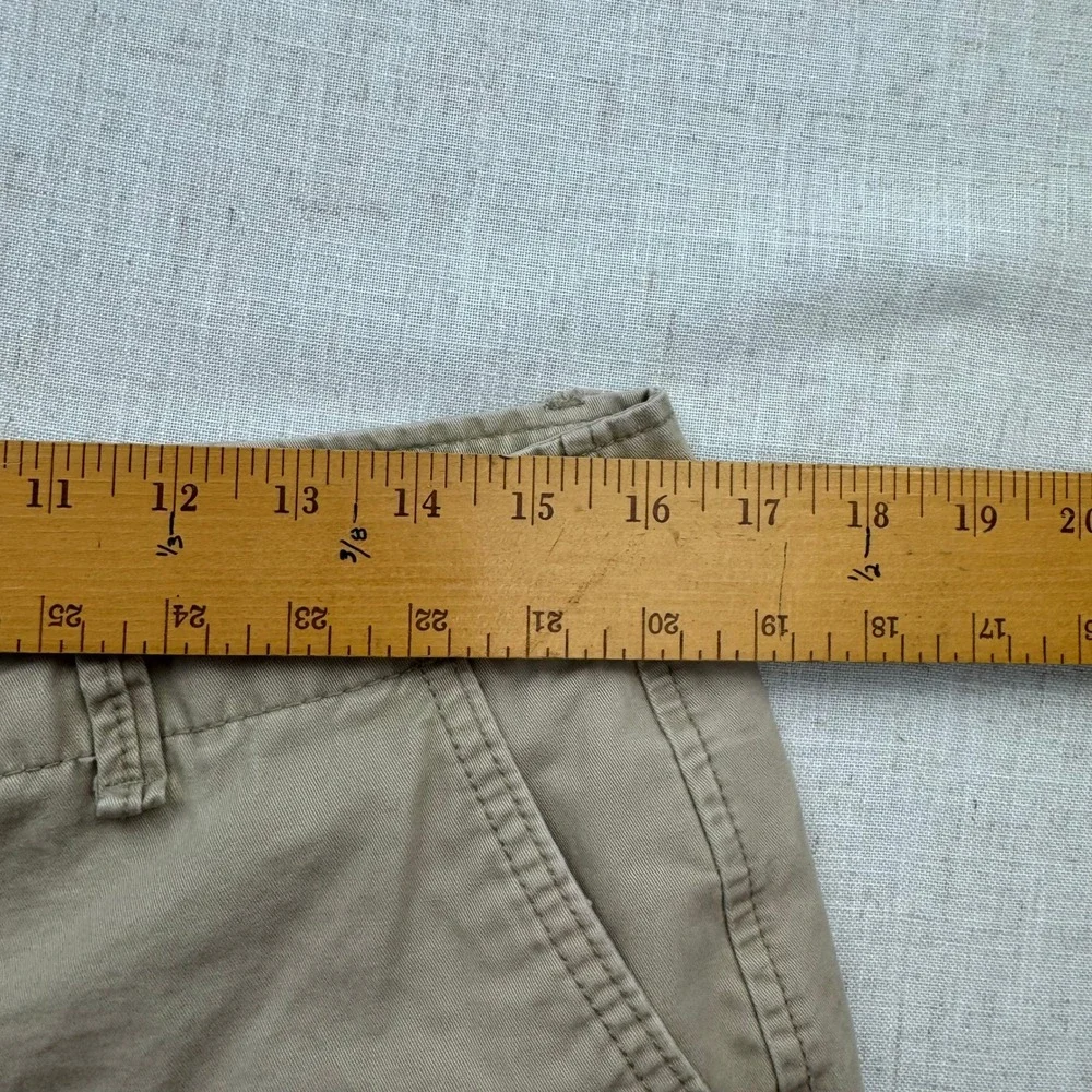 Aeropostale Chino Shorts Mens 32 Khaki Cotton Flat Front Casual Preppy Coastal